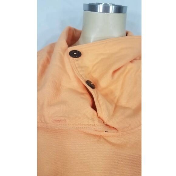 Women’s Soft Surroundings orange tunic sweatshirt collar size small - Picture 2 of 4